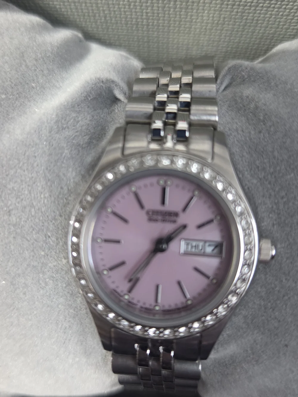 Citizen Stainless Steel Watch with Pink Dial
